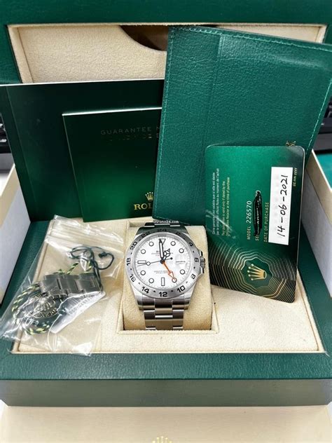 Rolex Explorer II Fullset acier cadran blanc 2021 for  